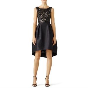 Monique Lhuillier black dress. Gown.